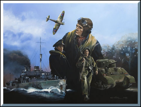 "Tribute to Courage" - Rich Thistle - World War II Art